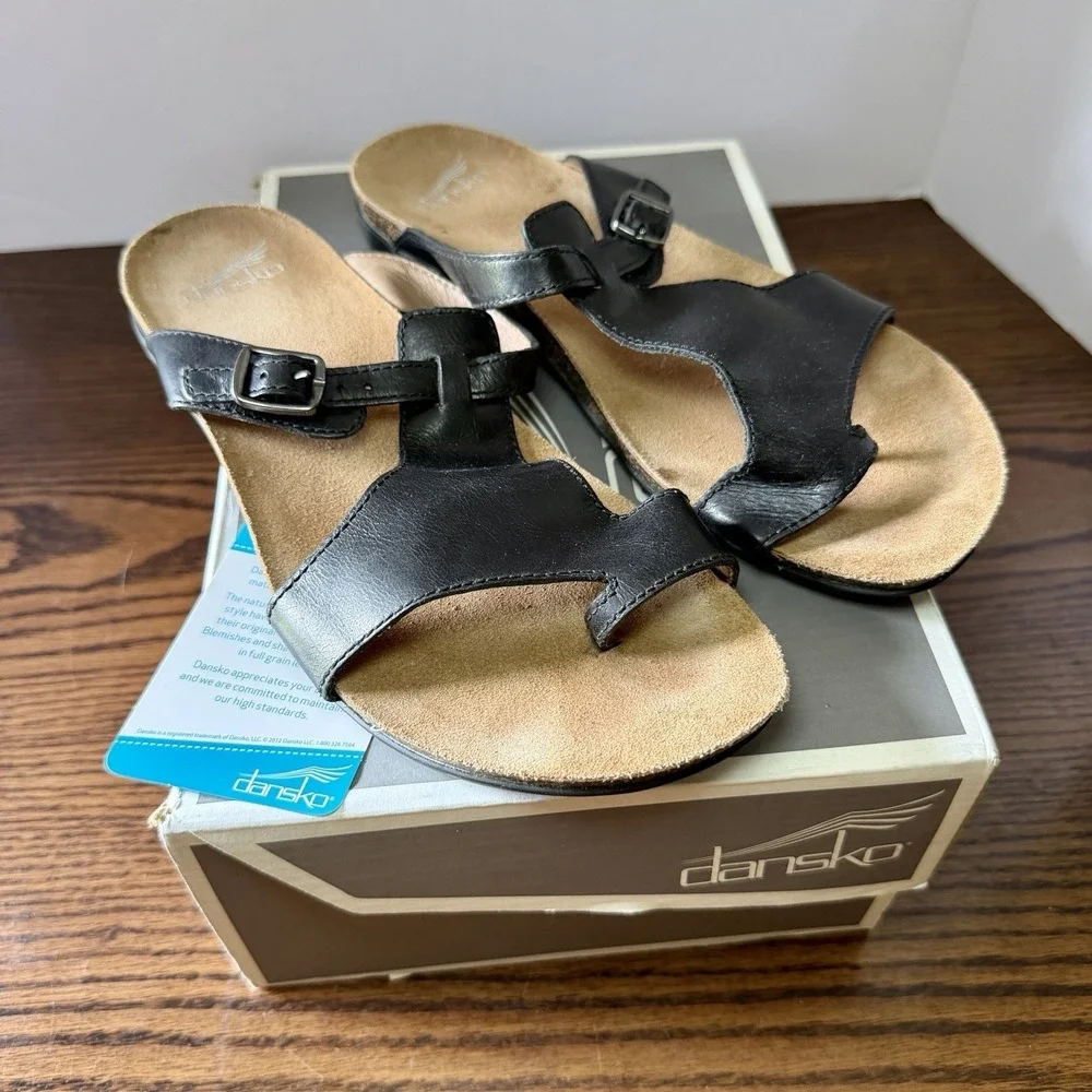 Dansko Shoes Womens Size 9 (40) Remi Sandals Black Slip On Walking